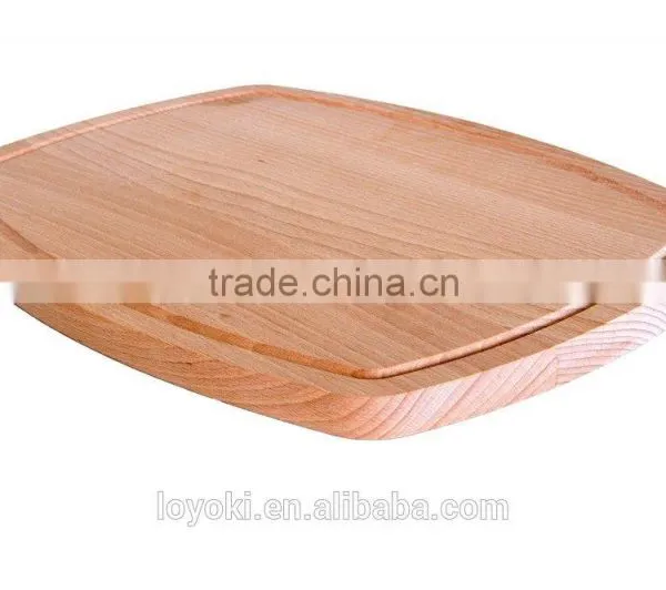 Natural Wood Cutting and Chopping Board Large With Groove 15 x 11 Inches,3/4 Inch Thick, Carving Board Topside Has Drip Groove photo-2