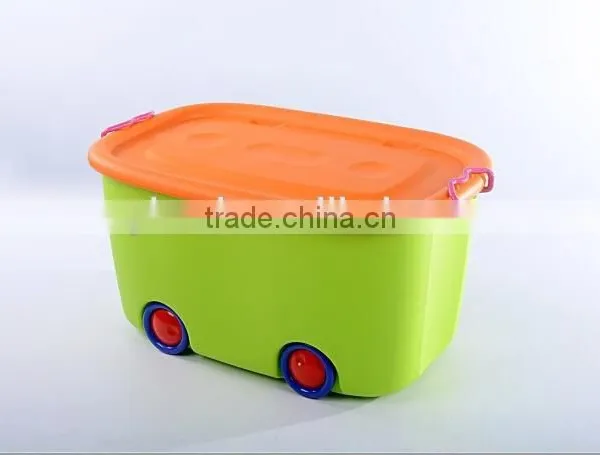 New PP Plastic Storage Box With Lid With Wheels photo-4