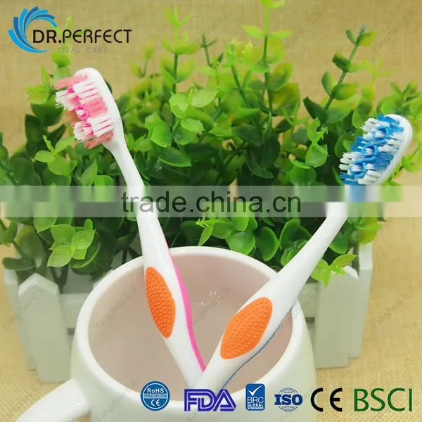 Soft Rubber Handle Toothbrush With Tongue Cleaner Teeth Care For People photo-2