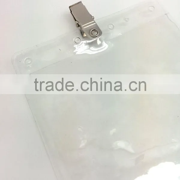 4" * 8" ID Badge Holder With Metal Clip, Name Tag Holder, ID Card Holder With Clip photo-3