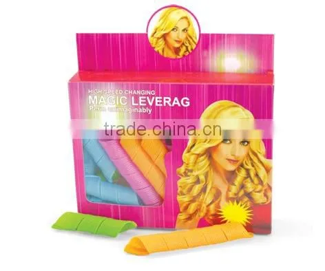 Plastic colored hair rollers