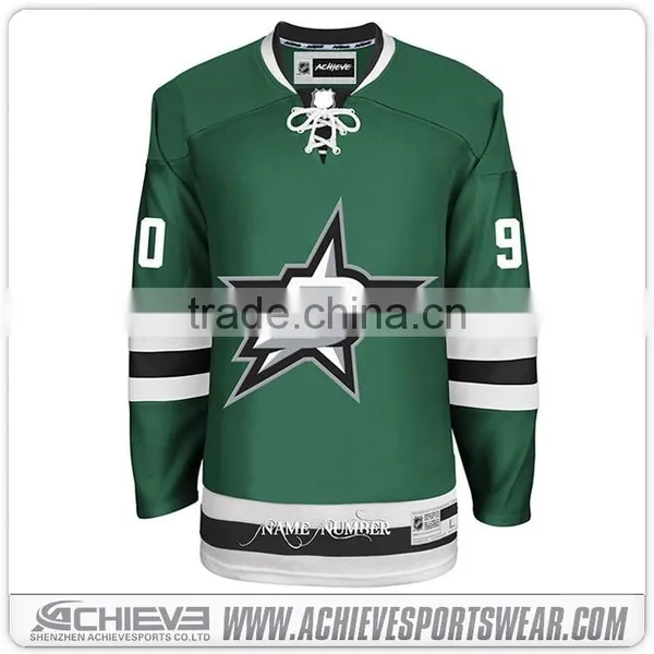 Wholesale Factory Custom Made High Quality Long Sleeves Low MOQ Blank Hockey Jersey photo-3