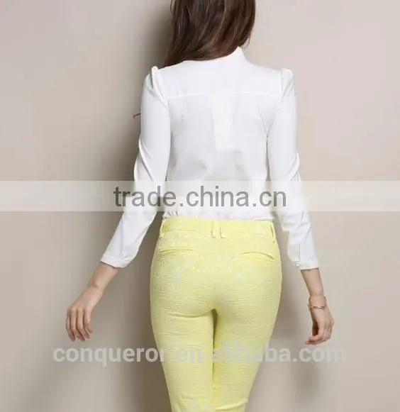 Hot 2015 Cotton Women Shirt Slim Fit Wear WMST09 photo-3