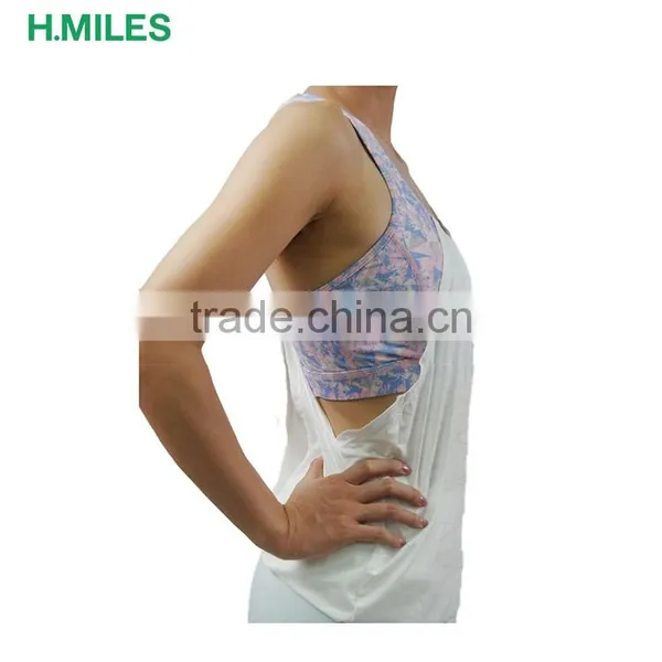Summer Ladies White Backless Fitness Wear Tee Tank TankTops photo-3