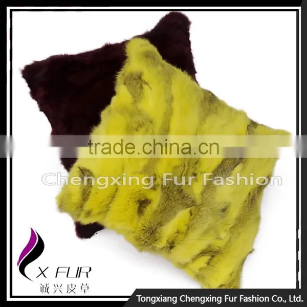 CX-D-17A Custom Genuine Rabbit Fur Decorative Pillow Cases photo-3