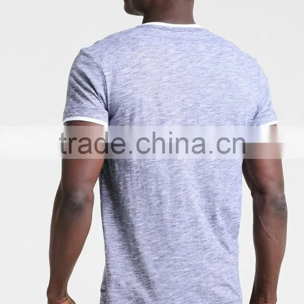 MGOO Top Selling Men's Half Sleeve T Shirt Button Down Plain Slim Fit T Shirt photo-2