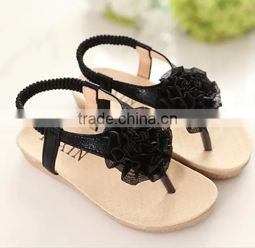 F10015E Hot Selling Big Flower Sandals Design Girls Modern Sandals photo-2