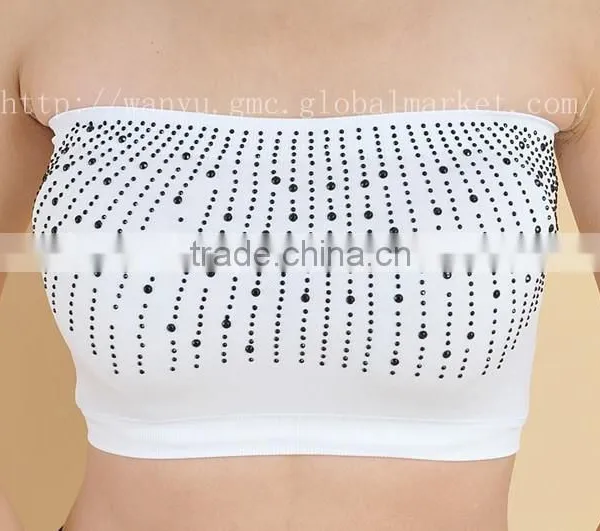 Factory Offer Sex Girls Underwear Black Sexy Tube Tops photo-2