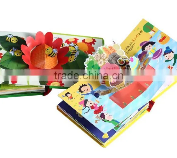 Children 3D Board Book Printing Custom Alpinia Oxyphylla Case Bound Book Pop-up Book photo-5