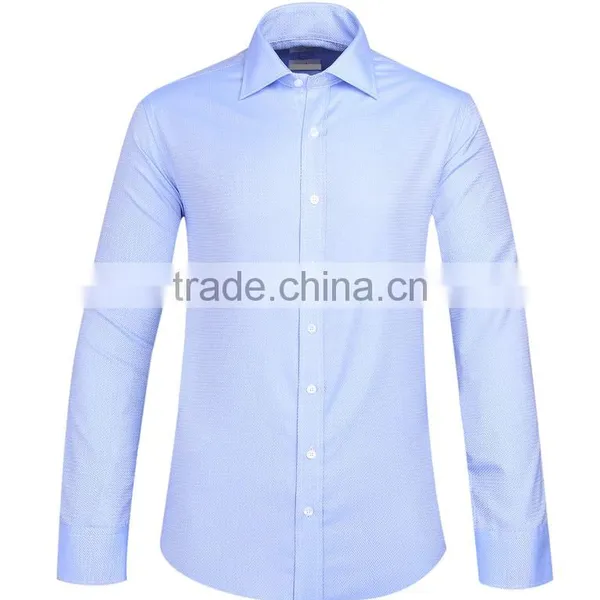 2017 Lastest Style Men Office Long Sleeves Shirts Solid Color photo-2