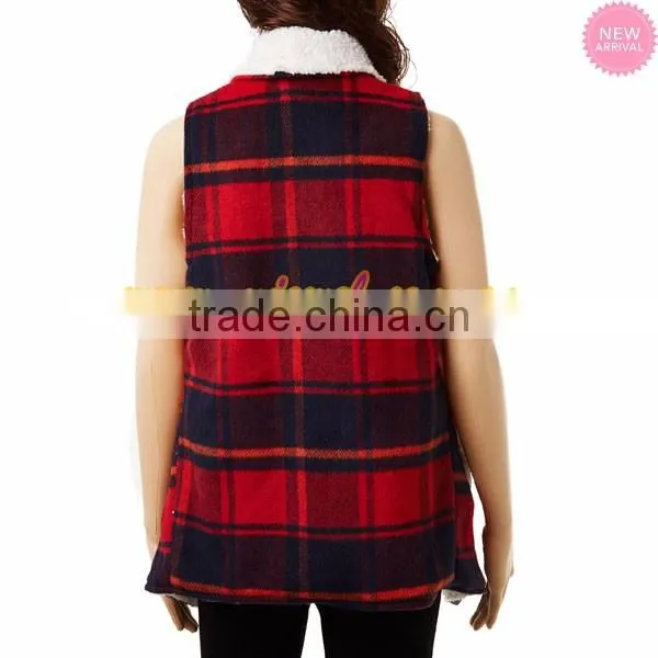 Stocks Wholesale Shearling Sueded Vest photo-3