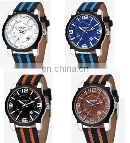 Fashion Unisex Military Style Nylon Nato Strap Watch Band Quartz Wrist Watch