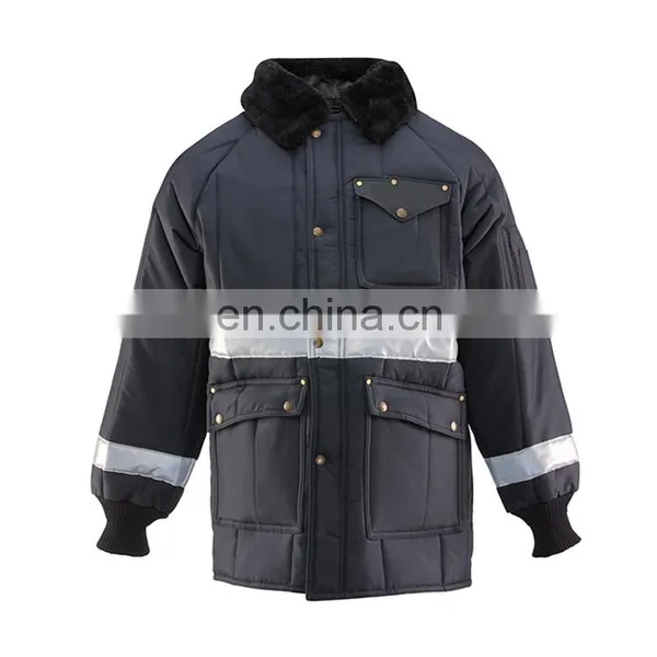 Low Temperature Resistant Cold Proof Cold Room Freezer Fleece Jacket With Reflector photo-3