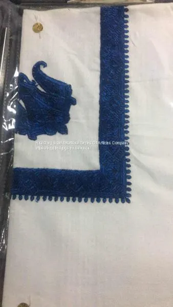 Arab Wool Embroidery Scarf / Arab Wool Acrylic Embroidery Scarf / Arab Scarf / Muslim Hijab Scarf photo-3