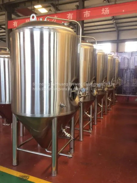 500L Beer Brewing Equipment Conical Beer Fermentor With Cooling Jacket Beer Fermentation Tank