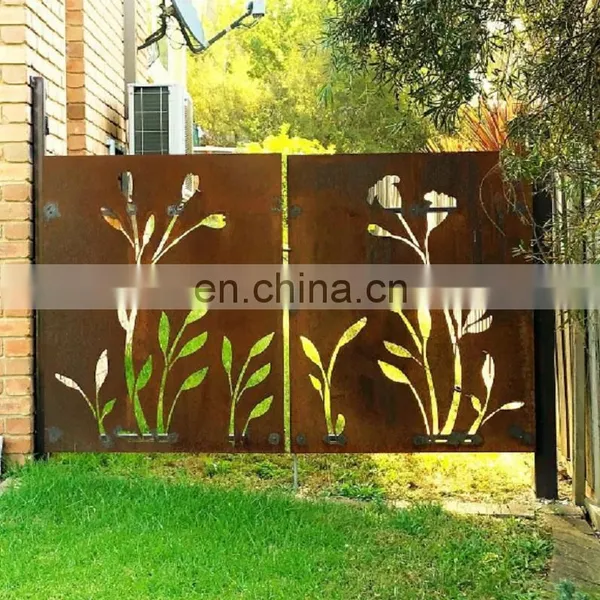 Morden Laser Cut Corten Steel Iron Gates and Screens photo-4
