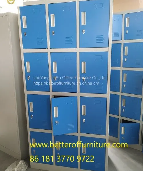 Durable Storage Furniture Gym Locker/Staff Locker/Steel Locker Blue and Gray Color 6 Door photo-2