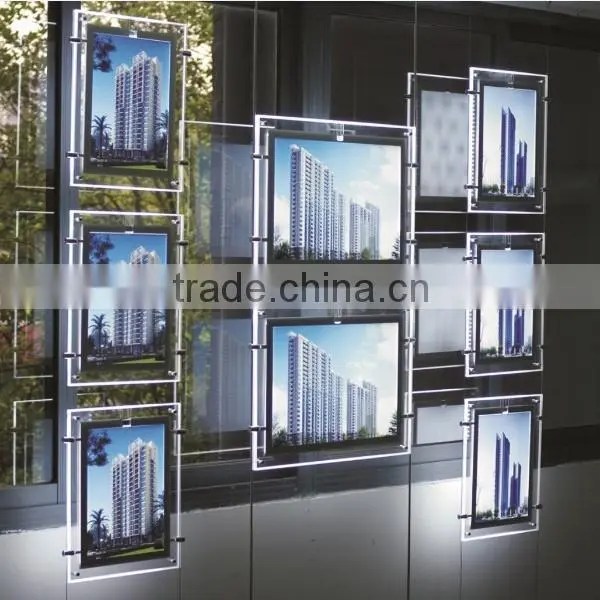 Cable Suspension LED Light Box for Real Estate Agents Window Display photo-5