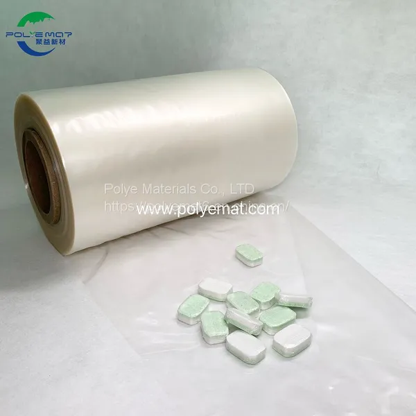 Water Soluble Heat Shrink Film Shrinking Wrapping Film Fast Dissolving for Cosmetics Packaging Dishwashing Tablets