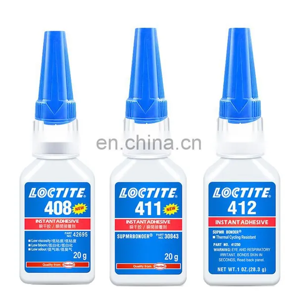 Loctiter Super Glue 408 411 412 Instant Dry Glue Repair Adhesive 20g General Purpose Glue