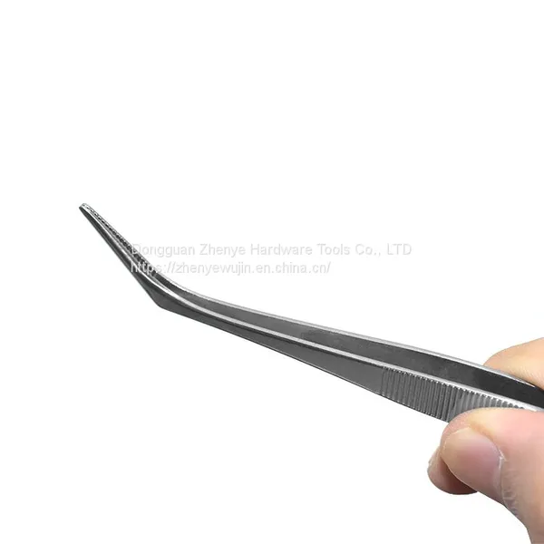 Stainless Steel Straight Head Round Head Elbow Fleshy Lengthening Toothless Large Size Dressing Long Tweezers photo-4