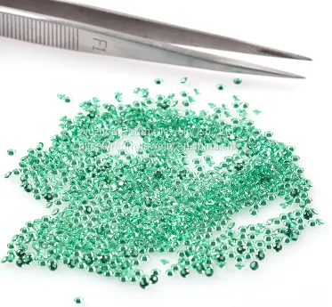 High Quality For Jewelry Spinel Green Round Cut Small Size Nano Spinel Loose Gemstone Crystal photo-2