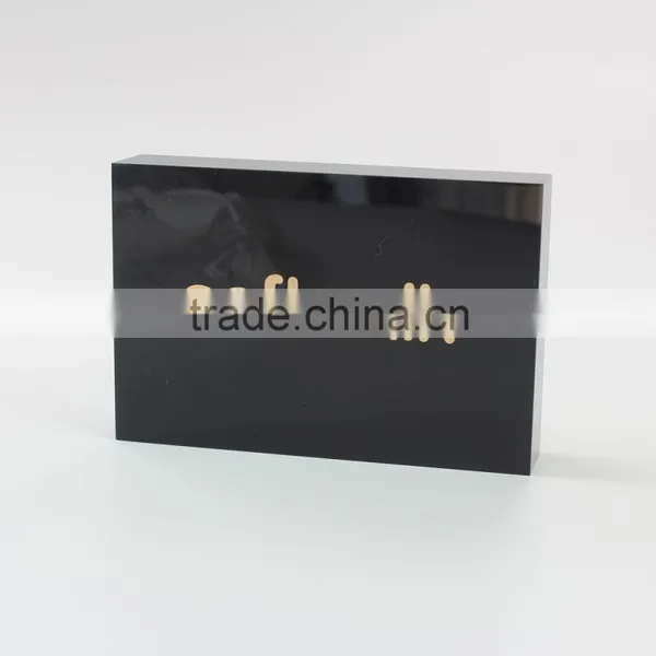 Black Lucite Sign Block Black Perspex Branding Block photo-6