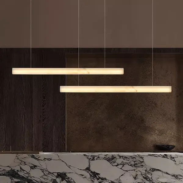 Luxury Alabaster Chandelier​ Artdecolite Natural Stone Pendant Ceiling Lighting​ photo-5
