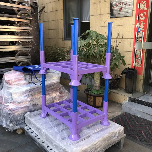 CE Certified Portable Pallet Stacking Rack With Mesh Wall for Warehouse Storage photo-3