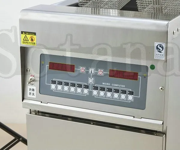 Single-cylinder Vertical Electric Frying Oven With Oil Filtering Cart photo-3