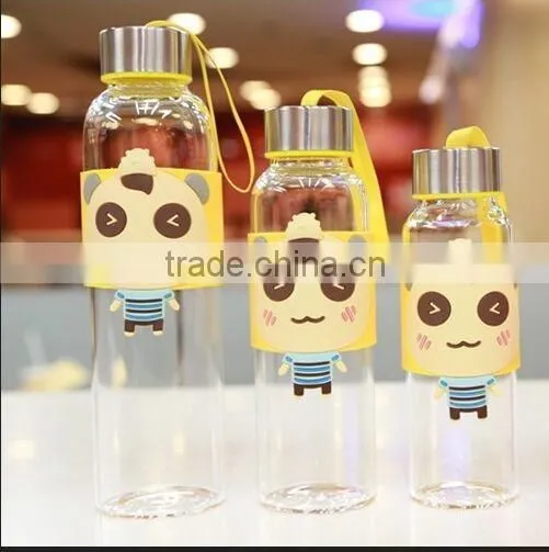 Customized Advertising Gift Cup Glass Sports Cup Lid Creative Portable Leak-resistant Readily Cup Transparent photo-2