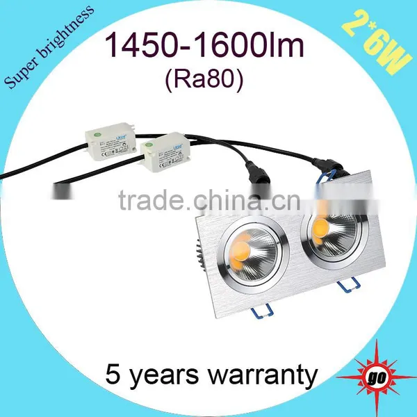 2016 New Fashionable Square LED Downlight 2*6W