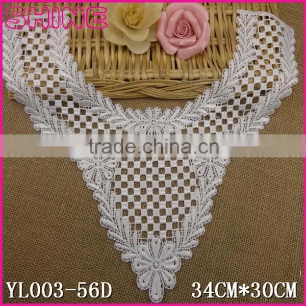 Factory Cheap 34cm*30cm Water Suloble Floral Nylon New Arrival Latest Design Latest Embroidery Long V Sexy Neck Collar for Women