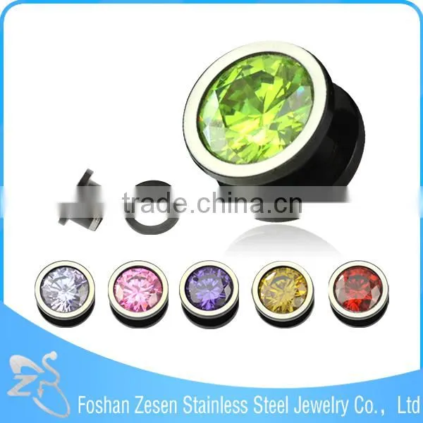 Wholesale Stainless Steel Star Zircon Threaded Screw Body Piercing Jewelry photo-3