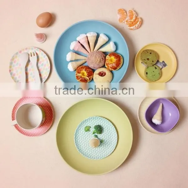 High Quality Cow Bamboo Fibre Kids Plates photo-2