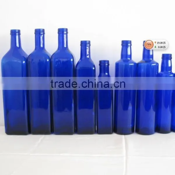 Blue Oil Bottle;amber Bottle;olive Oil Bottle