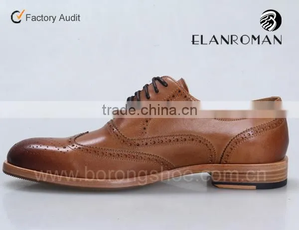 Wholesale Italian Formal Shoes Brogue Leather Shoes Men Leather Dress Shoes photo-4