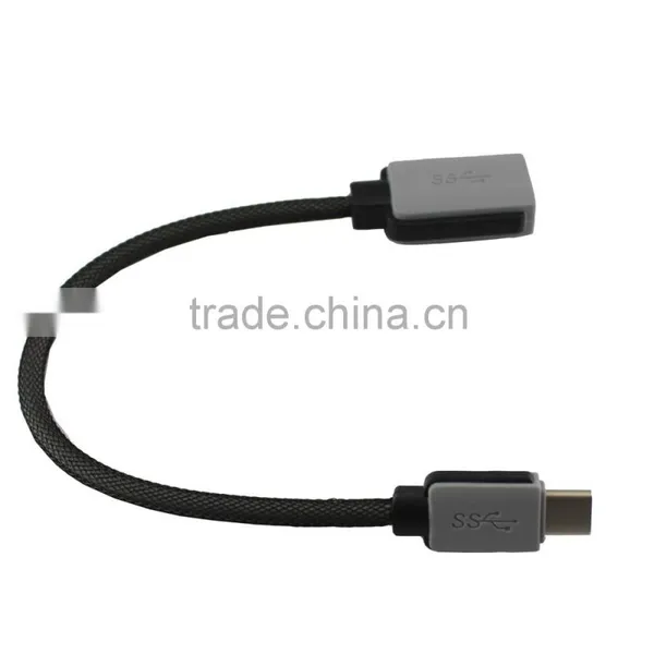 23cm Length Braid USB 3.1 Type -C Male To USB 3.0 A Female OTG Host Cable photo-4