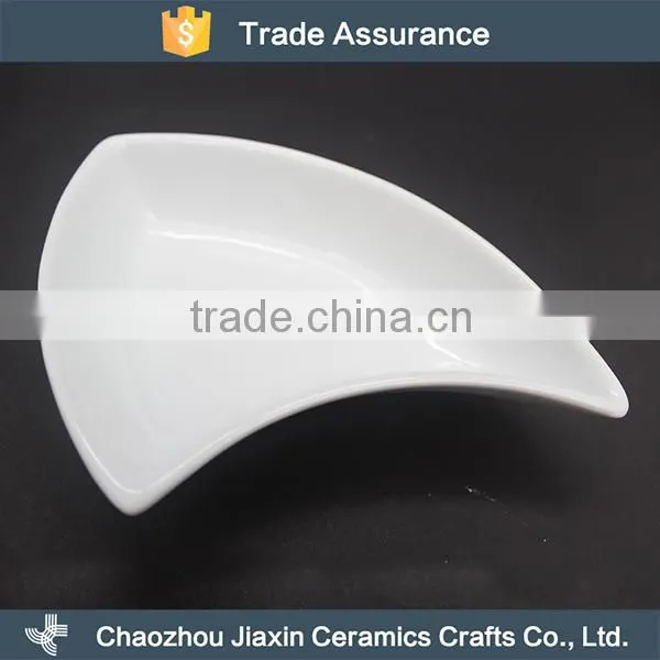 Best Quality Cheap White Unique Dinner Ceramic Snacks Dish