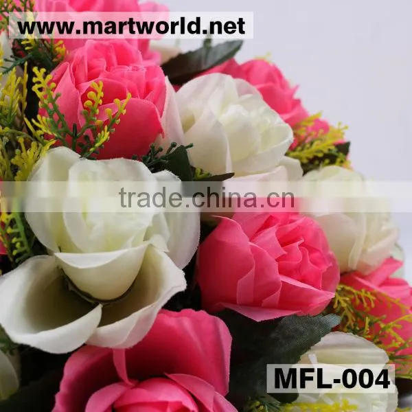 Wholesale Wedding Artificial Flower Bouquets; Decorative Rose Bouquet for Home,hotel,event,party&wedding Decoration(MFL-004) photo-2