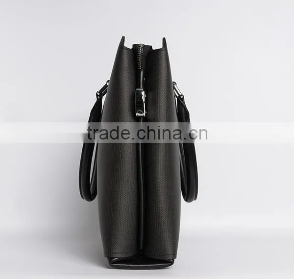 Reliable Men Bag Factory in Guangzhou, Cow Leather Tote Bag for Office Men photo-6