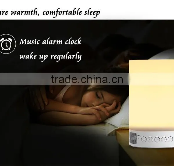 New Gift Portable Led Lamp Bluetooth Mini Wireless Speaker With Alarm tf Card Time Setting photo-4
