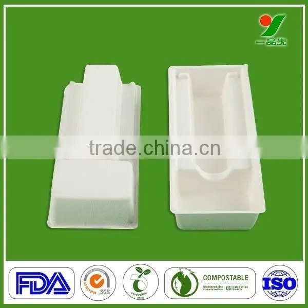 Customized Recycled Paper Pulp Molded Product Carrier Bagasse Plates
