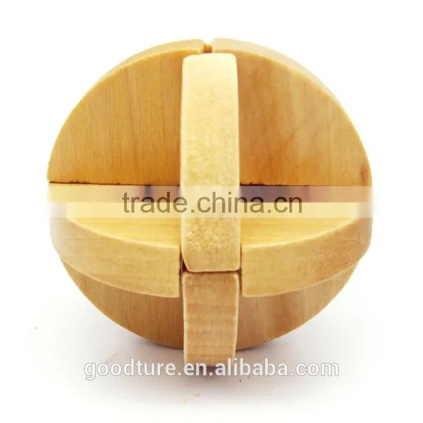 2015 Hot Sale Wooden IQ Intelligent Puzzle Magic Puzzle Kongming Lock Brain Teaser Model Number GAD1077