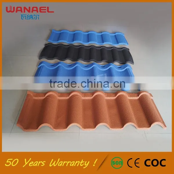 Guangzhou Roofing Shingles Wanael Nolan 2016 New Style USA Roof Tile, Colorful Stone Coated Steel Roofing Tile photo-6