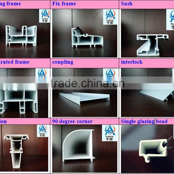 UPVC Profile, PVC Window Profile for Door & Window, UV Coating (blue White) PVC Window Profile photo-2