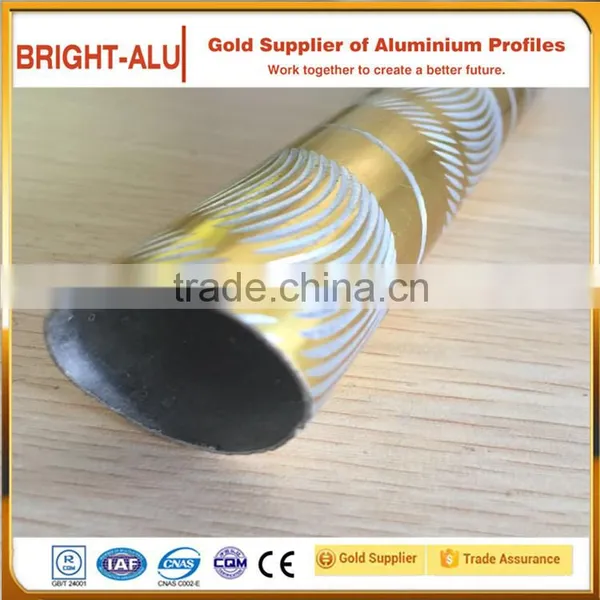 Carving Aluminum Profile With Powder Coating/Extruded Aluminum Tube for Decoration