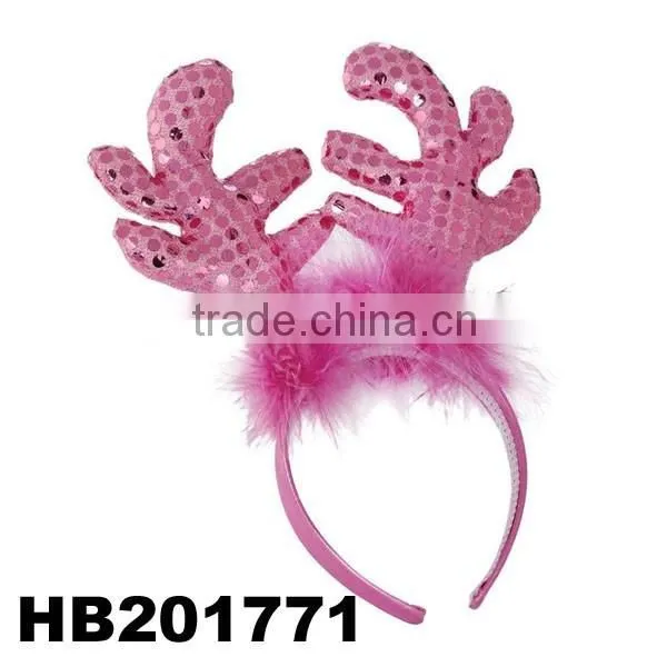 Black Animal Reindeer Antler Metal Headband for Kids photo-3