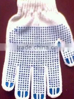 PVC Dotted Cotton Gloves in Good Quality,Gloves With Dots