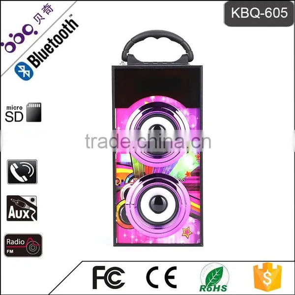 BBQ KBQ-605 1200mAh Professional Manufacturing LCD Panel DIY LED Light Speaker With Bluetooth